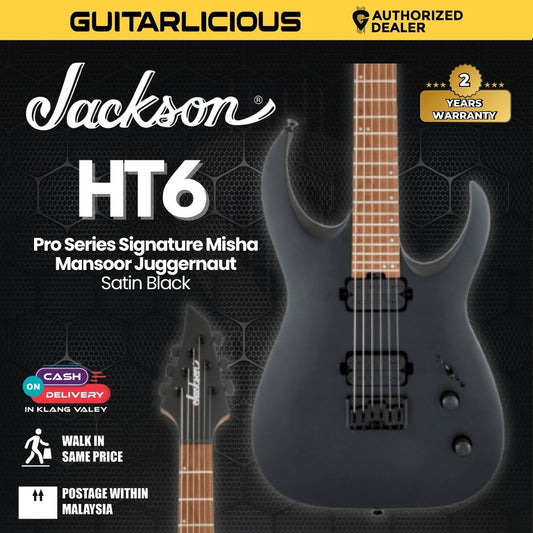 Jackson Pro Series Signature Misha Mansoor Juggernaut HT6 Electric Guitar, Satin Black