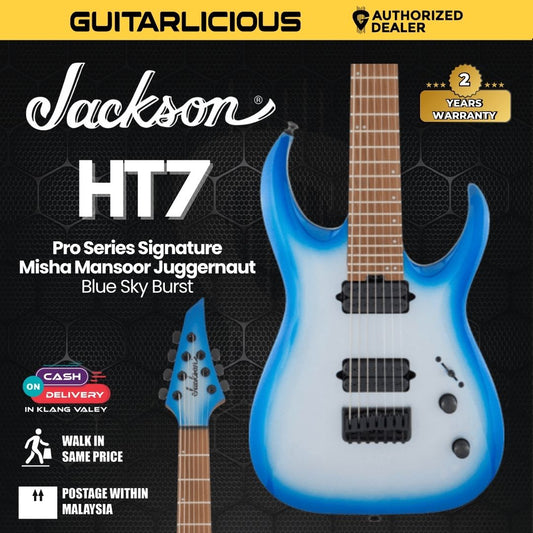 Jackson Pro Series Signature Misha Mansoor Juggernaut HT7 Electric Guitar, Blue Sky Burst