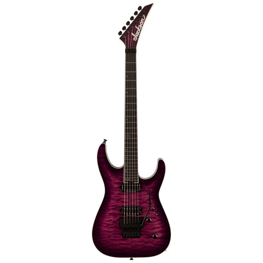 Jackson Pro Plus Series Dinky DKAQ Electric Guitar, Ebony FB, Transparent Purple Burst