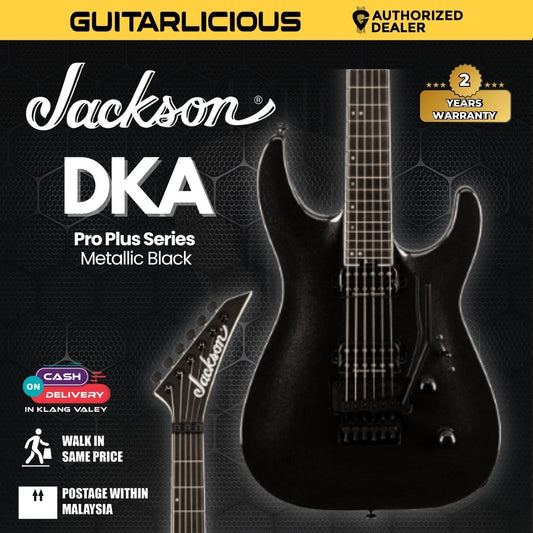 Jackson Pro Plus Series DKA Electric Guitar, Ebony FB, Metallic Black