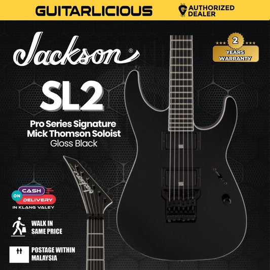 Jackson Pro Series Mick Thomson Soloist SL2 Electric Guitar, Black