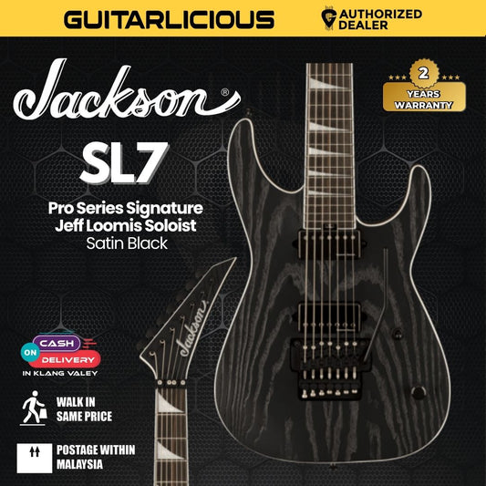 Jackson Pro Series Jeff Loomis Signature Soloist SL7 Electric Guitar, Black
