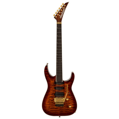Jackson Pro Plus Series Soloist SLA3Q Electric Guitar, Ebony FB, Amber Tiger Eye