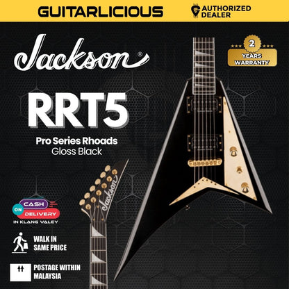 Jackson Pro Series Rhoads RRT5 Electric Guitar, Gloss Black