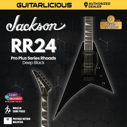 Jackson Pro Plus Series Rhoads RR24 Electric Guitar, Ebony FB, Deep Black