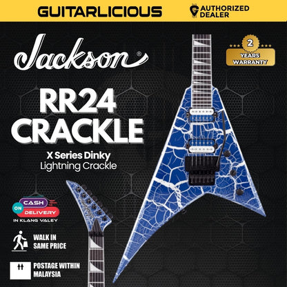 Jackson Pro Series Rhoads RR24 Electric Guitar, Ebony FB, Lightning Crackle