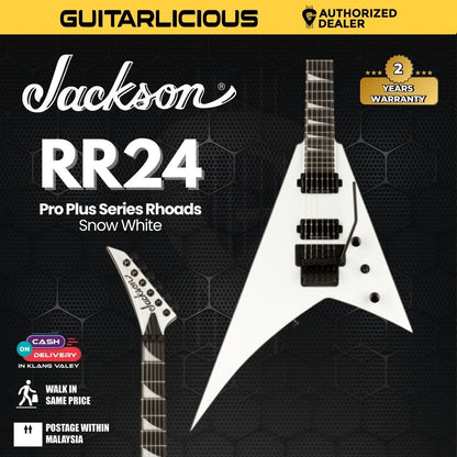 Jackson Pro Plus Series Rhoads RR24 Electric Guitar, Ebony FB, Snow White