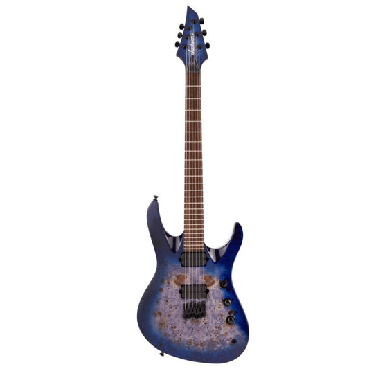 Jackson Pro Series Signature Chris Broderick Soloist HT6P Elec Guitar, Laurel FB, Transparent Blue