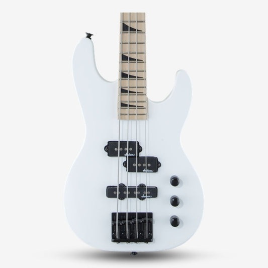 Jackson JS Series JS1XM Concert Mini Short Scale Bass Minion Guitar, Maple FB , Snow White ( JS1 / JS-1XM / JS / Mini Bass )