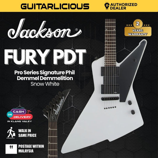 Jackson Pro Series Signature Phil Demmel Demmelition Fury Ptd Electric Guitar, Snow White