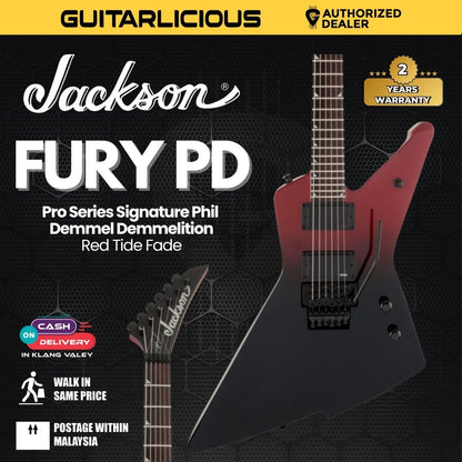 Jackson Pro Series Signature Phil Demmel Demmelition Fury Pd Electric Guitar, Red Tide Fade