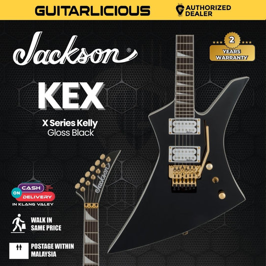 Jackson X Series Kelly KEX Electric Guitar, Laurel FB, Gloss Black