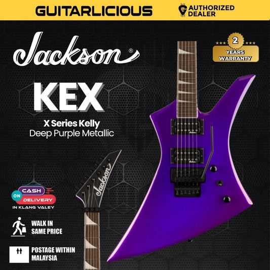Jackson X Series Kelly KEX Electric Guitar, Laurel FB, Deep Purple Metallic