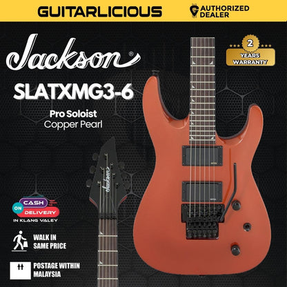 Jackson Soloist SLATXMG3-6 Electric Guitar, RW FB, Copper Pearl