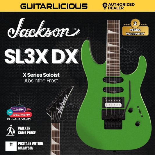 Jackson X Series Soloist SL3X DX Electric Guitar, Laurel FB, Absynthe Frost