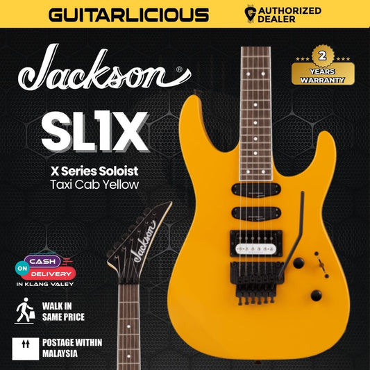 Jackson X Series Soloist SL1X Electric Guitar, Laurel FB, Taxi Cab Yellow