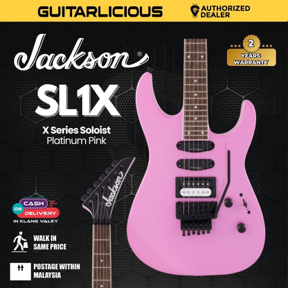 Jackson X Series Soloist SL1X Electric Guitar, Laurel FB, Platinum Pink