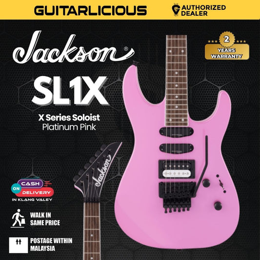Jackson X Series Soloist SL1X Electric Guitar, Laurel FB, Platinum Pink