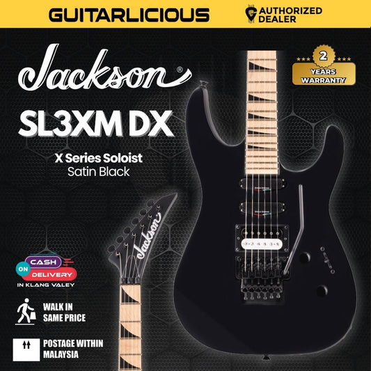 Jackson X Series Soloist SL3XM DX Electric Guitar, Maple FB, Satin Black