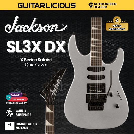 Jackson X Series Soloist SL3X DX Electric Guitar, Laurel FB, Quicksilver