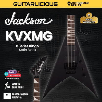 Jackson X Series King V KVXMG Electric Guitar, Laurel FB, Satin Black