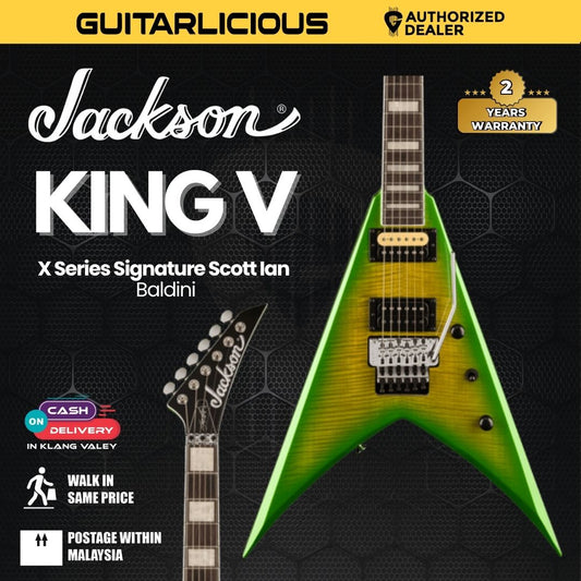 Jackson X Series Signature Scott Ian King V Electric Guitar, RS FB, Baldini