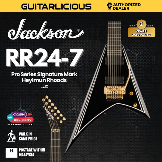 Jackson Pro Series Signature Mark Heylmun Rhoads RR24-7 Guitar, Ebony FB, Lux