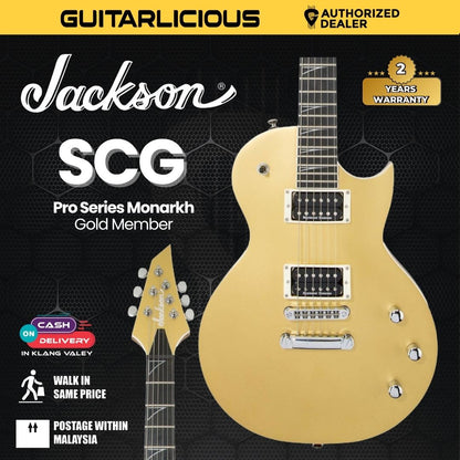 Jackson Pro Series Monarkh SCG Electric Guitar, Ebony FB, Gold Member