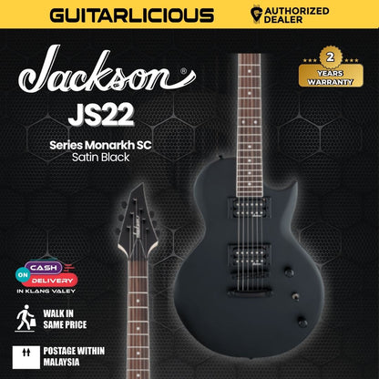 Jackson JS Series Monarkh SC JS22 Electric Guitar, Amaranth FB, Satin Black
