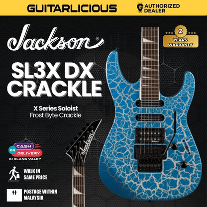 Jackson X Soloist SL3X DX Electric Guitar, Frost Byte Crackle