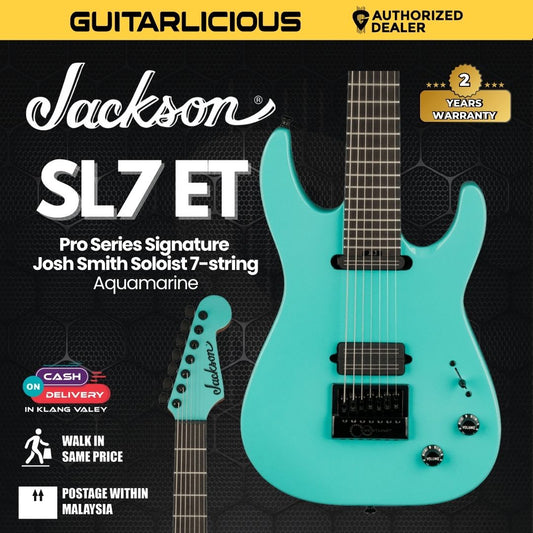 Jackson Pro Series Signature Josh Smith Soloist SL7 ET 7-string Electric Guitar, Aquamarine