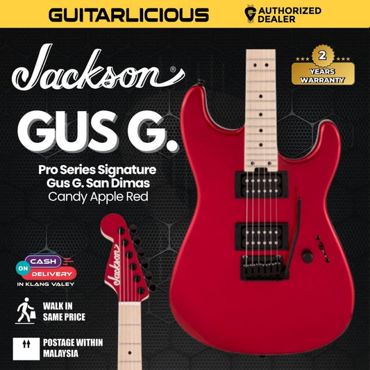 Jackson Pro Series Signature Gus G. San Dimas Style 1 Electric Guitar, Maple FB, Candy Apple Red