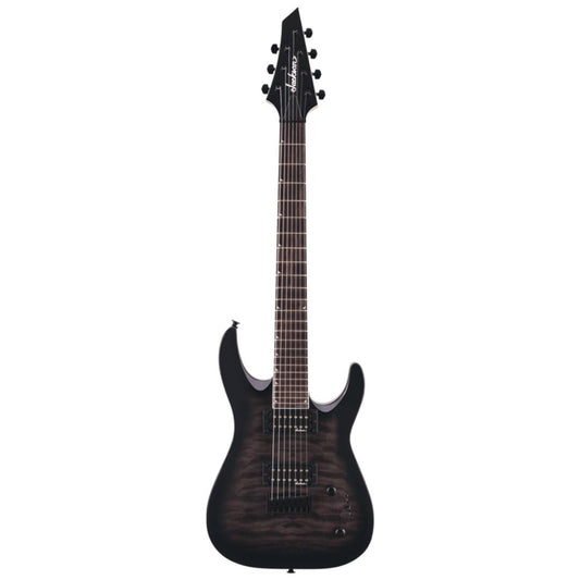 Jackson JS Series Dinky Arch Top JS22Q-7 DKA HT Electric Guitar Amaranth FB, Transparent Black Burst