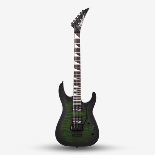 JACKSON JS Series Dinky Arch Top JS32Q DKA Electric Guitar with TREMOLO , Amaranth FB - Transparent Green Burst