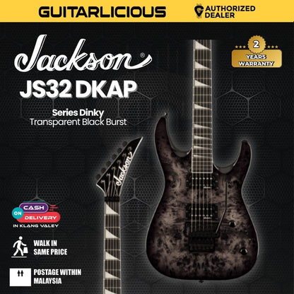 Jackson JS Series Dinky JS32 DKAP Electric Guitar, Amaranth FB, Transparent Black