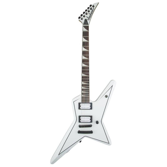 Jackson X Series Gus G. Signature Star Electric Guitar, Snow White w/ Black Pinstripes