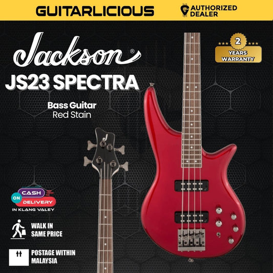 Jackson JS Series JS23 Spectra Bass Guitar, Laurel FB, Red Stain