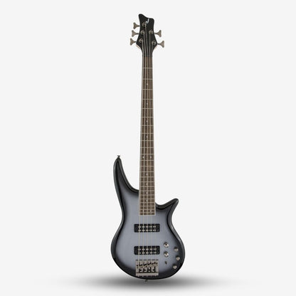 Jackson JS Series Spectra JS3V 5 String Bass Guitar, Laurel FB, Silverburst ( JS-3V / JS 3V Silver )