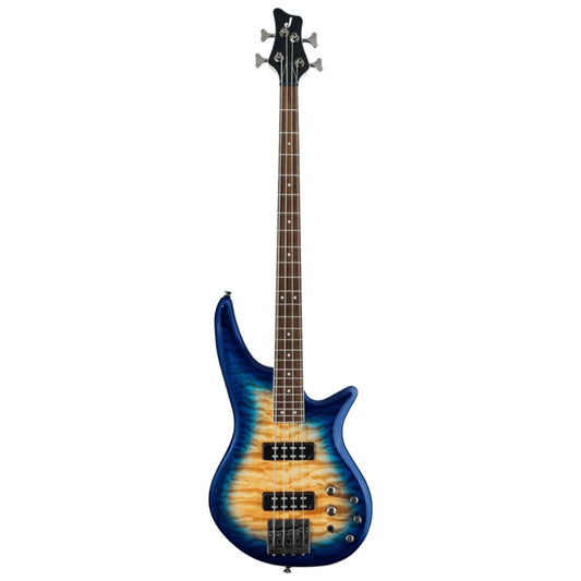 Jackson JS Series Spectra Bass JS3Q QMT Electric Bass Guitar, Amber Blue Burst