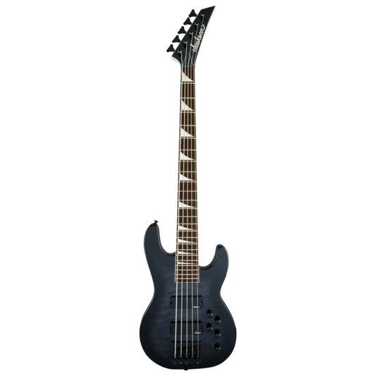 Jackson JS Series Concert Bass JS3VQ Guitar, Amaranth FB, Transparent Black