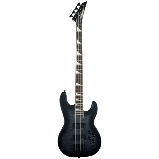 Jackson JS Series Concert Bass JS3Q Guitar, Amaranth FB, Transparent Black Burst