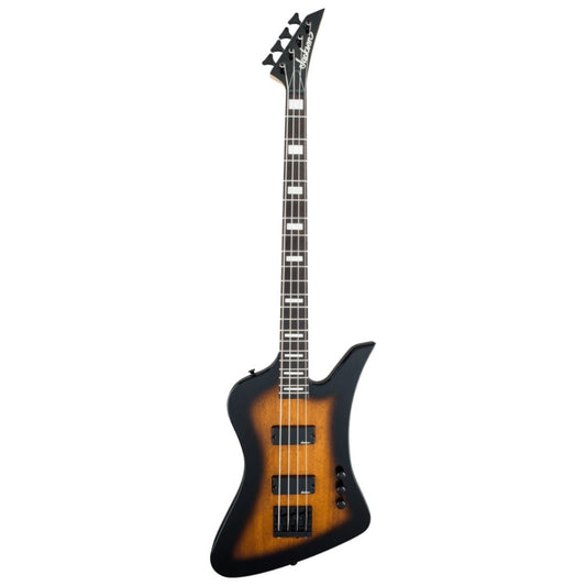 Jackson JS Series Kelly Bird Bass IV JS2 Guitar, Amaranth FB, Tobacco Burst