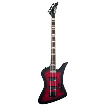Jackson JS Series Kelly Bird Bass JS3Q Guitar, Amaranth FB, Transparent Red Burst