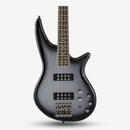 Jackson JS Series Spectra JS3 4 String Bass Guitar, Laurel FB, Silverburst ( JS-3 / JS 3 SB / Silver Burst)