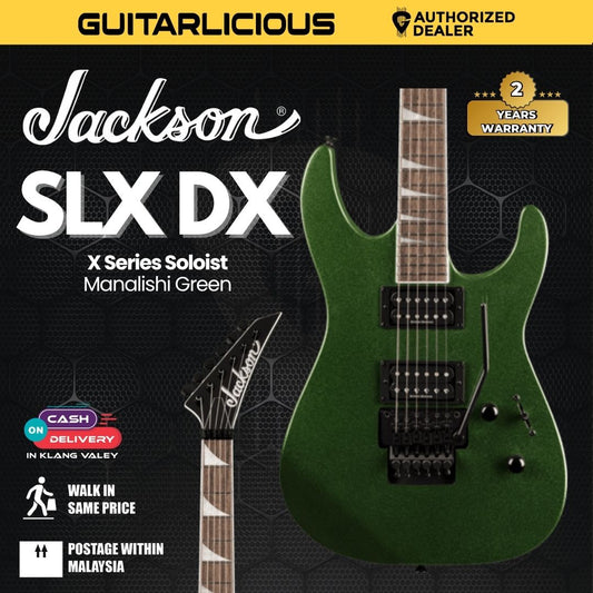 Jackson X Series Soloist SLX DX Electric Guitar, Laurel FB, Manalishi Green