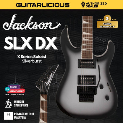 Jackson X Series Soloist SLX DX Electric Guitar, Laurel FB, Silverburst