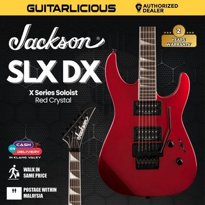 Jackson X Series Soloist SLX DX Electric Guitar, Laurel FB, Red Crystal