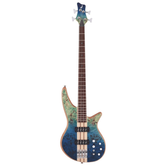 Jackson Pro Series Spectra SBP IV Bass Guitar, Caramelized Jatoba FB, Carribbean Blue