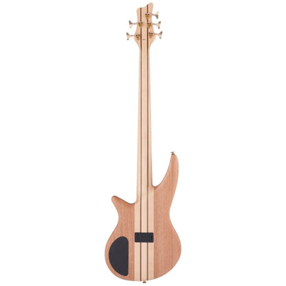 Jackson Pro Series Spectra SBP V Bass Guitar, Caramelized Jatoba FB, Transparent Blue Burst