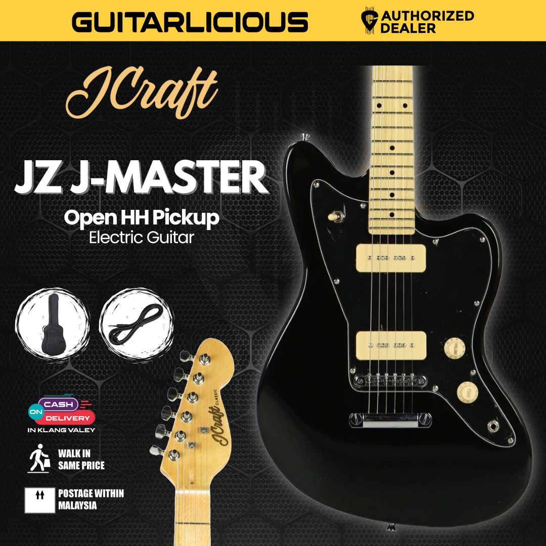 JCraft JZ J-Master Electric Guitar with Maple Fretboard, Open HH